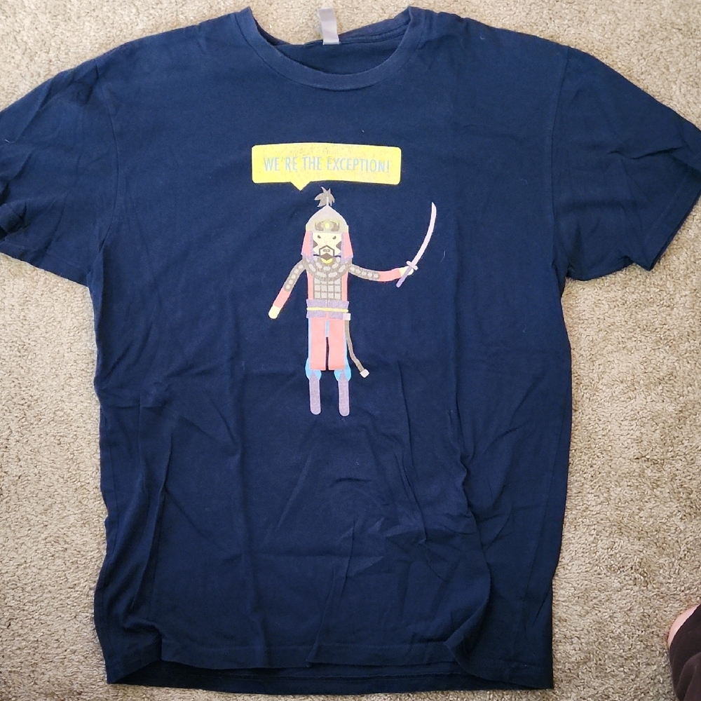 Navy Blue Crash Course Mongols 'We're the Exception!' Graphic T-Shirt